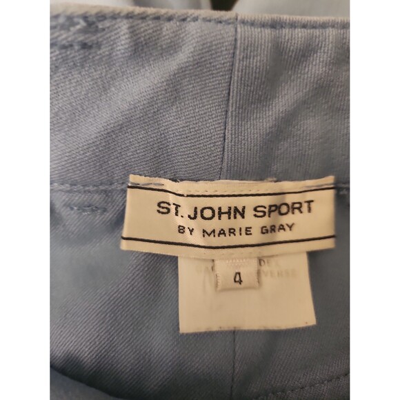 St. John Sport Light Blue Straight Leg Pants Size 4 - Picture 9 of 10